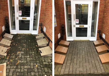 Commercial Block Paving Cleaning